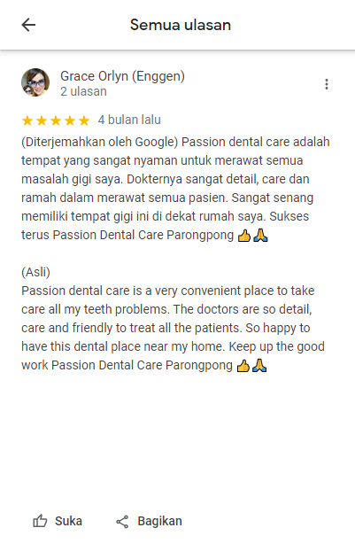 testimoni perawatan gigi 08 | Passion Dental Care